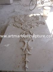 China Beige marble carved panel by hand supplier